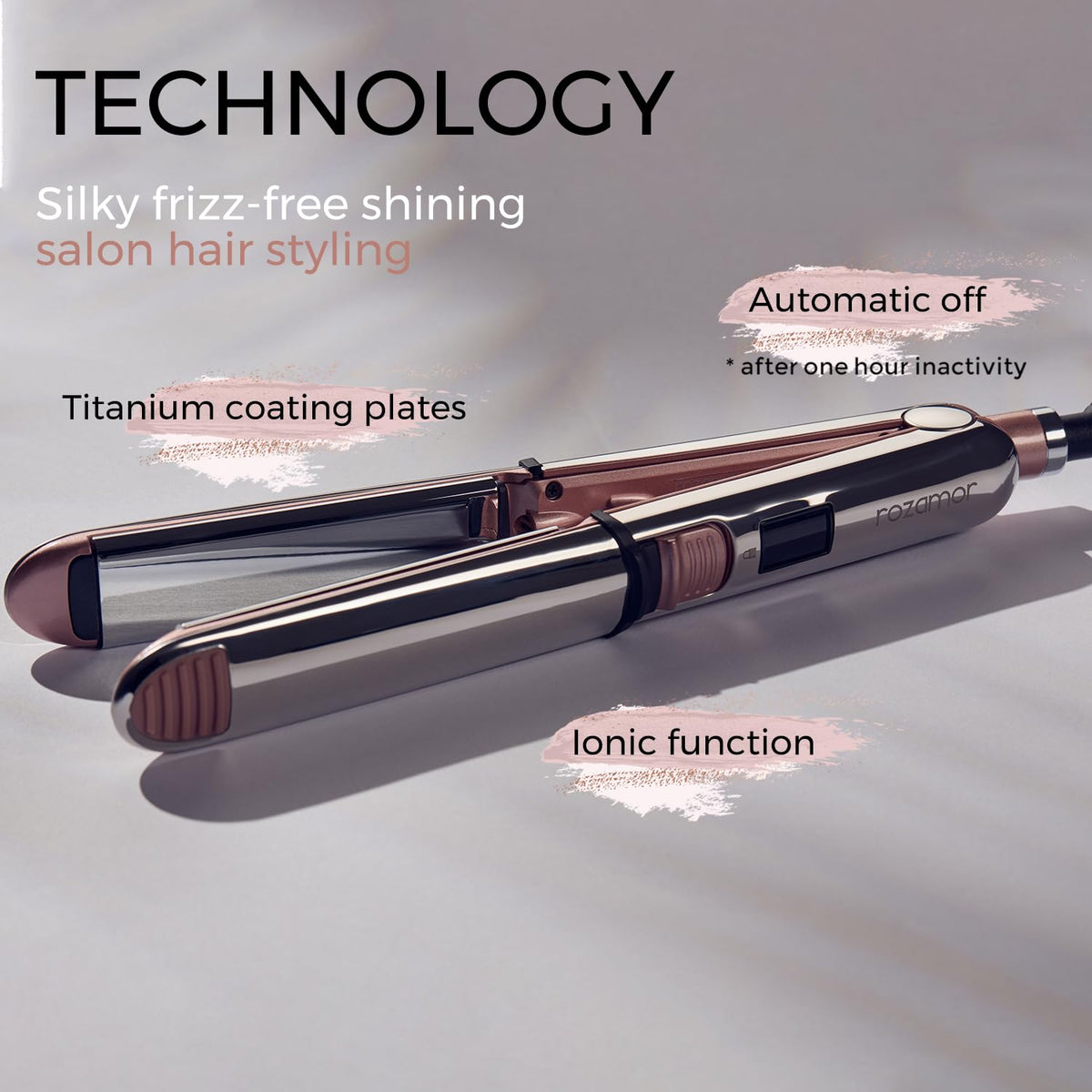 Rozamor curling demonstration producing soft waves with rounded outer edge