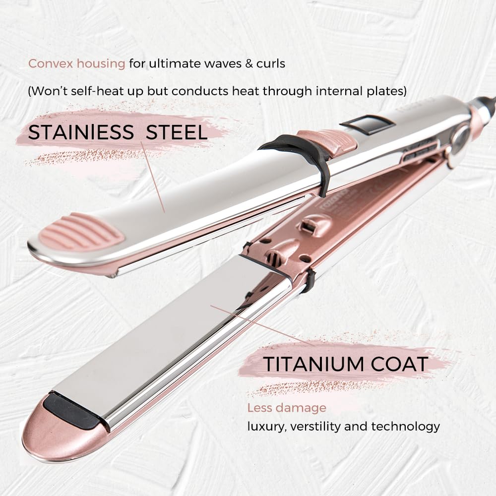 Rozamor titanium plates close-up highlighting smooth surface for even heat