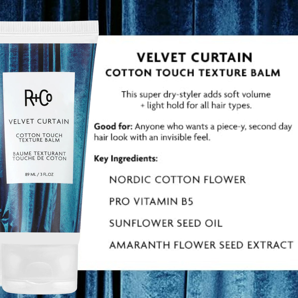 R+Co close-up of cream texture highlighting spreadability and non-greasy finish