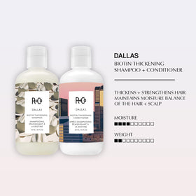 R+Co shampoo texture on hand showing lightweight cleansing and lather