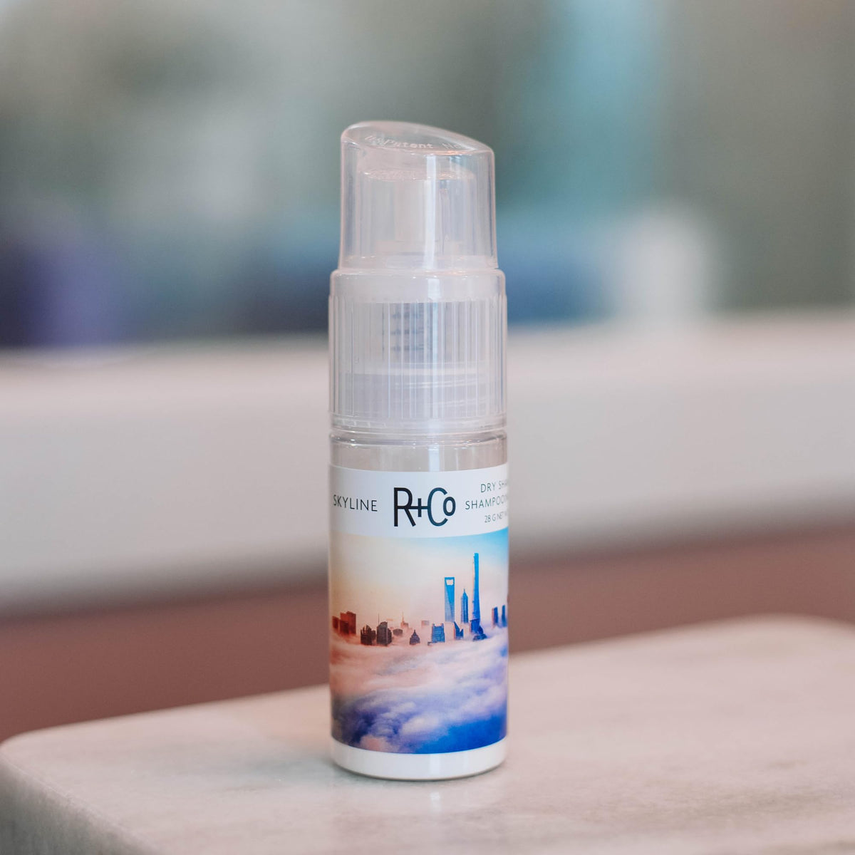 R+Co Skyline product label and ingredients panel showing clean beauty credentials