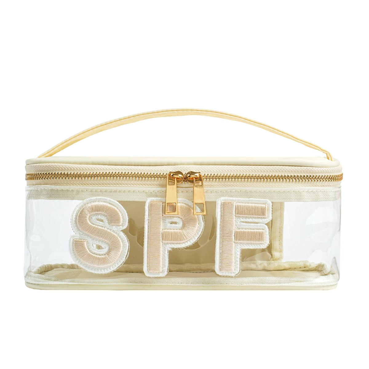 RSRSLEII front view showing clear cosmetic bag for fast access