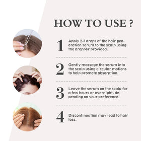 Ruahouine before and after example image suggesting improved hair density with use