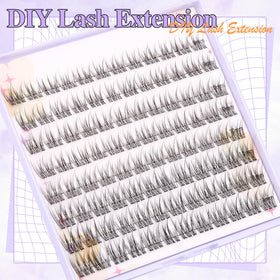 Ruairie lash cluster application with tweezers demonstrating fast DIY use