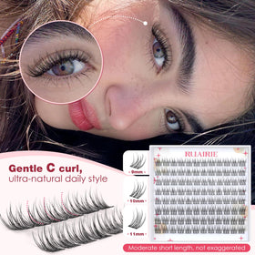 Ruairie applied on eye demonstrating natural lift and subtle volume