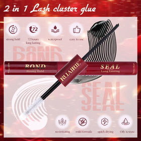 Ruairie applying black bond like mascara for even lash adhesion