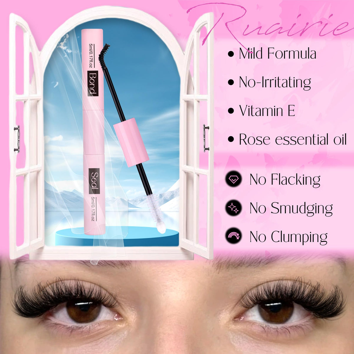Ruairie clear seal cotton tip close detail locking clusters for long-lasting wear