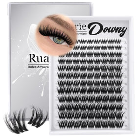 Ruairie front packaging showing fluffy lash clusters for effortless salon volume