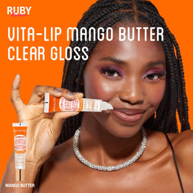 Ruby Kisses ingredients label close-up showcasing nourishing oils and butters