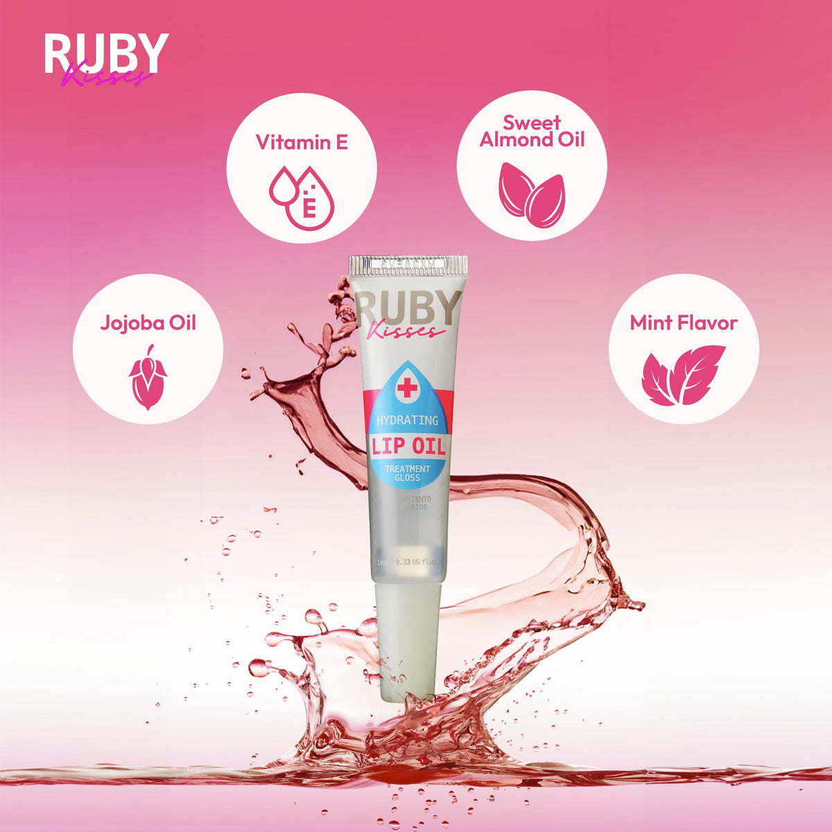 Ruby Kisses close-up applicator tip demonstrating precise application and easy control benefit convenience