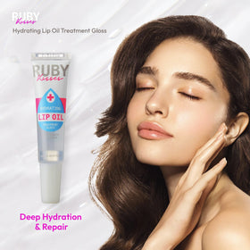 Ruby Kisses lifestyle bag and mirror image showing on-the-go use and quick touch-up benefit readiness