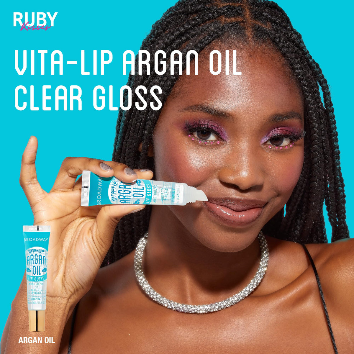 Ruby Kisses lifestyle scene in purse for on-the-go hydration and shine