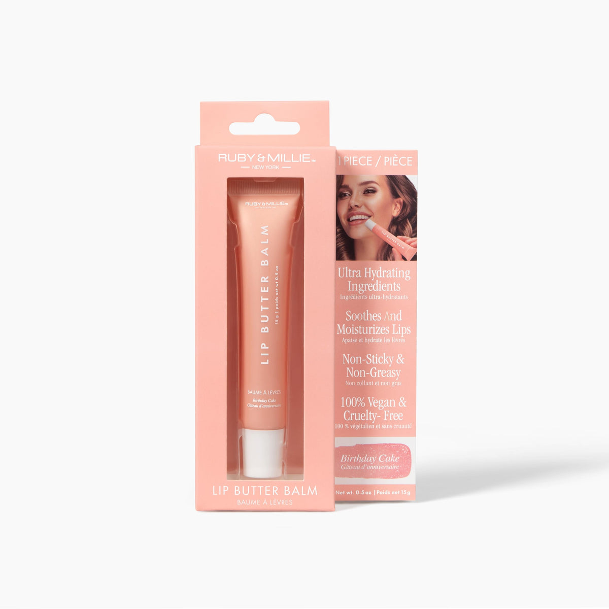 Ruby & Millie opened cap detail displaying applicator tip for easy everyday use