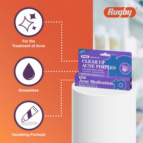 RUGBY LABORATORIES clear gel texture on fingertip highlighting quick absorption