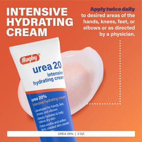 RUGBY LABORATORIES applying cream to heel, demonstrates deep moisturizing benefit