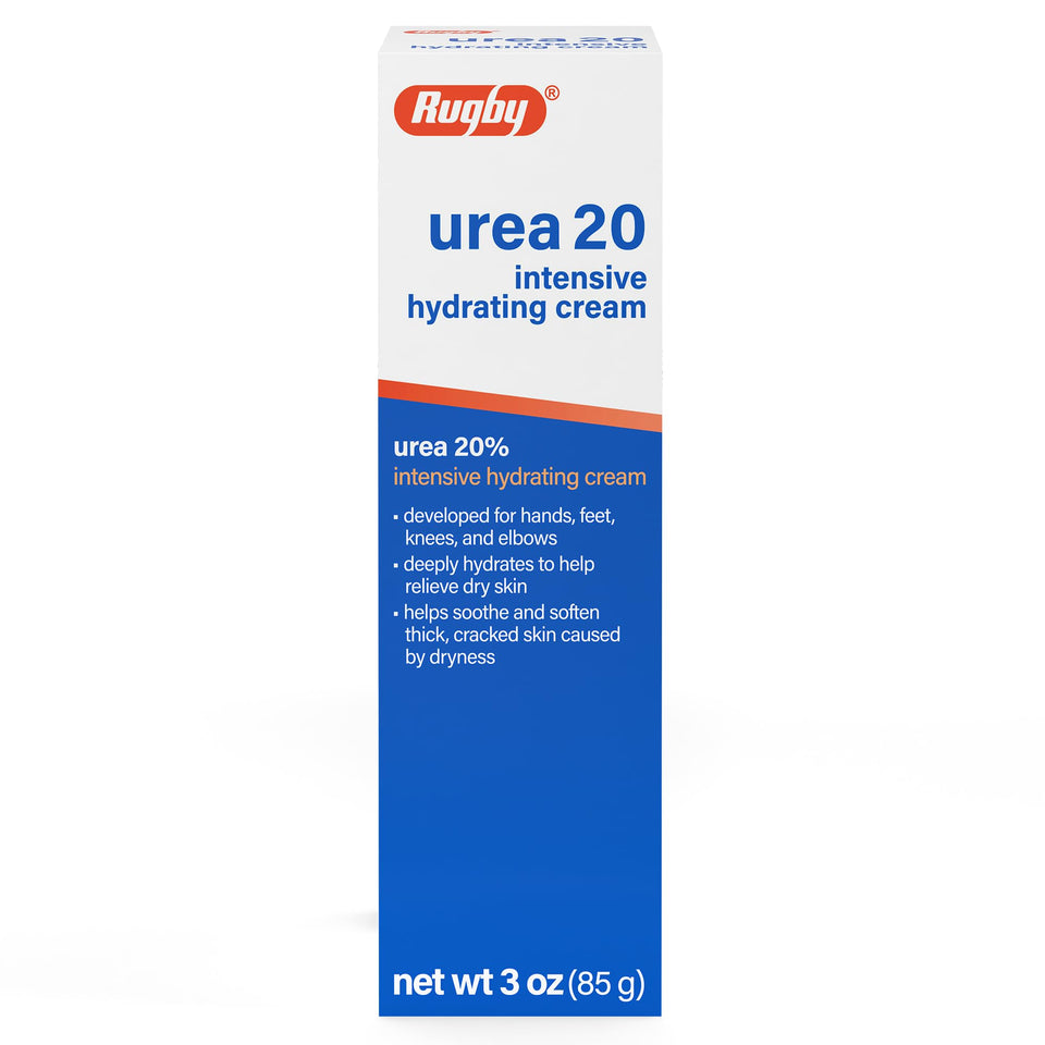 RUGBY LABORATORIES front packaging showing tube and brand, highlights targeted relief