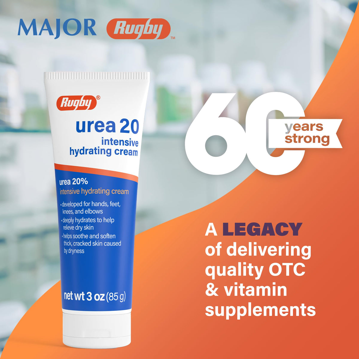 RUGBY LABORATORIES tube cap and nozzle close-up, shows easy precise application benefit