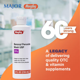 Rugby Laboratories product in bathroom routine showing clear-skin support