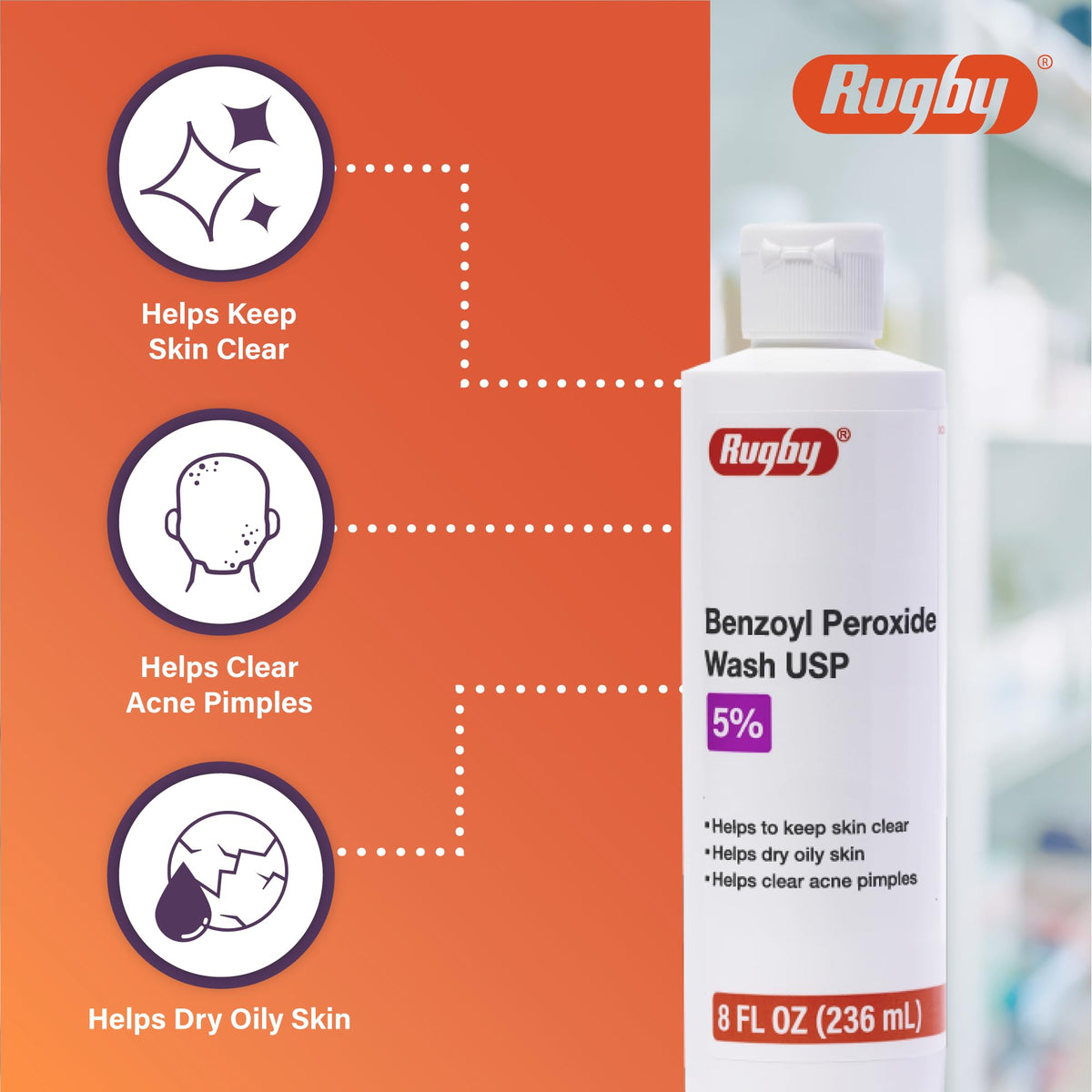 Rugby Laboratories lather texture close-up to show cleansing foam