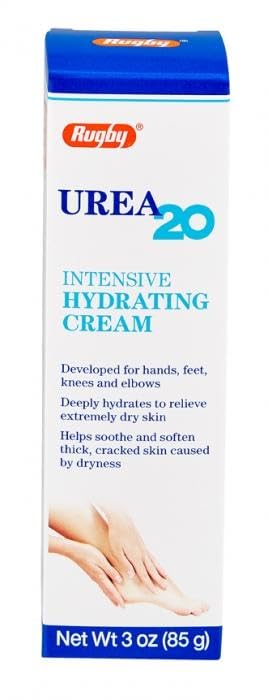 RUGBY LABORATORIES front-view of tube showing packaging and targeted hydrating benefit