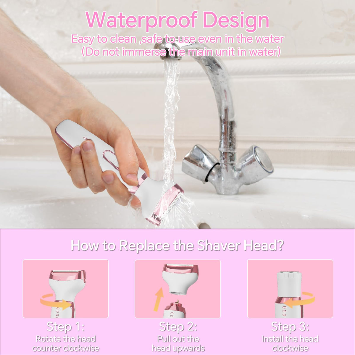 RUIBO trimmer trimming bikini line illustrating precise, gentle hair removal