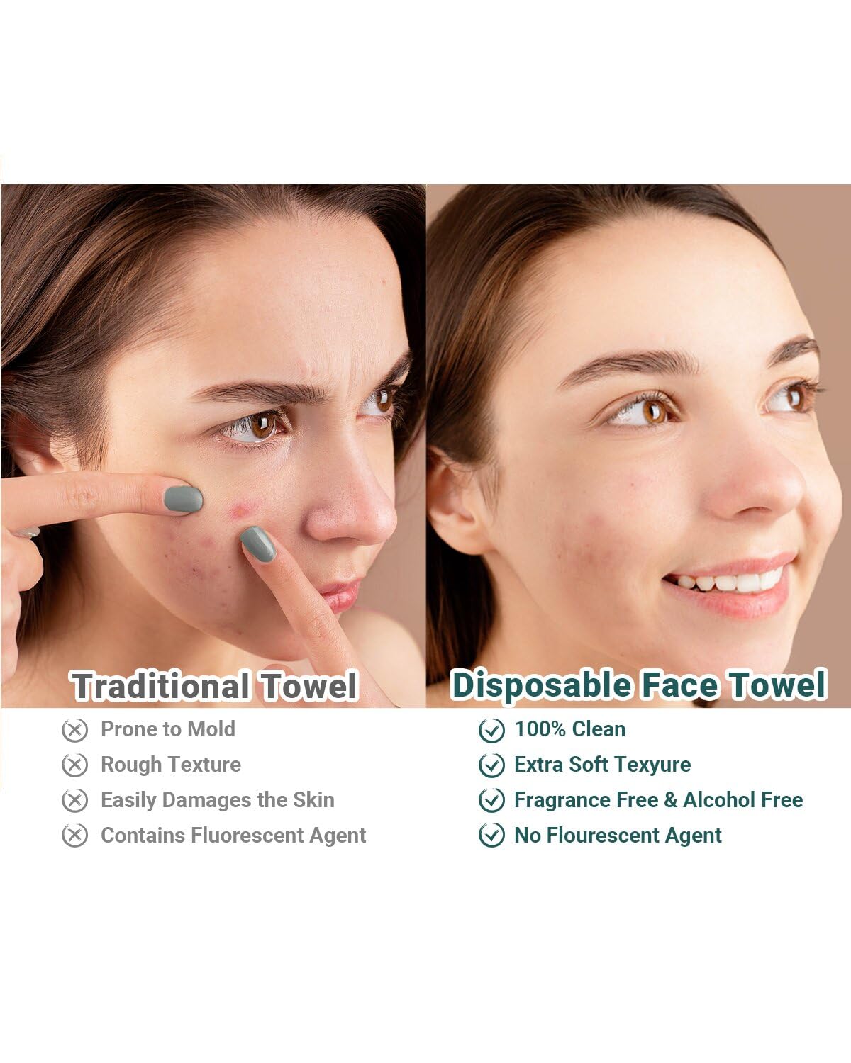 RUIJIU towel in hand wet use demonstrating absorbency and gentle cleansing