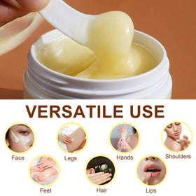 Rulviou shea butter open lid revealing pure unrefined contents for nourishment