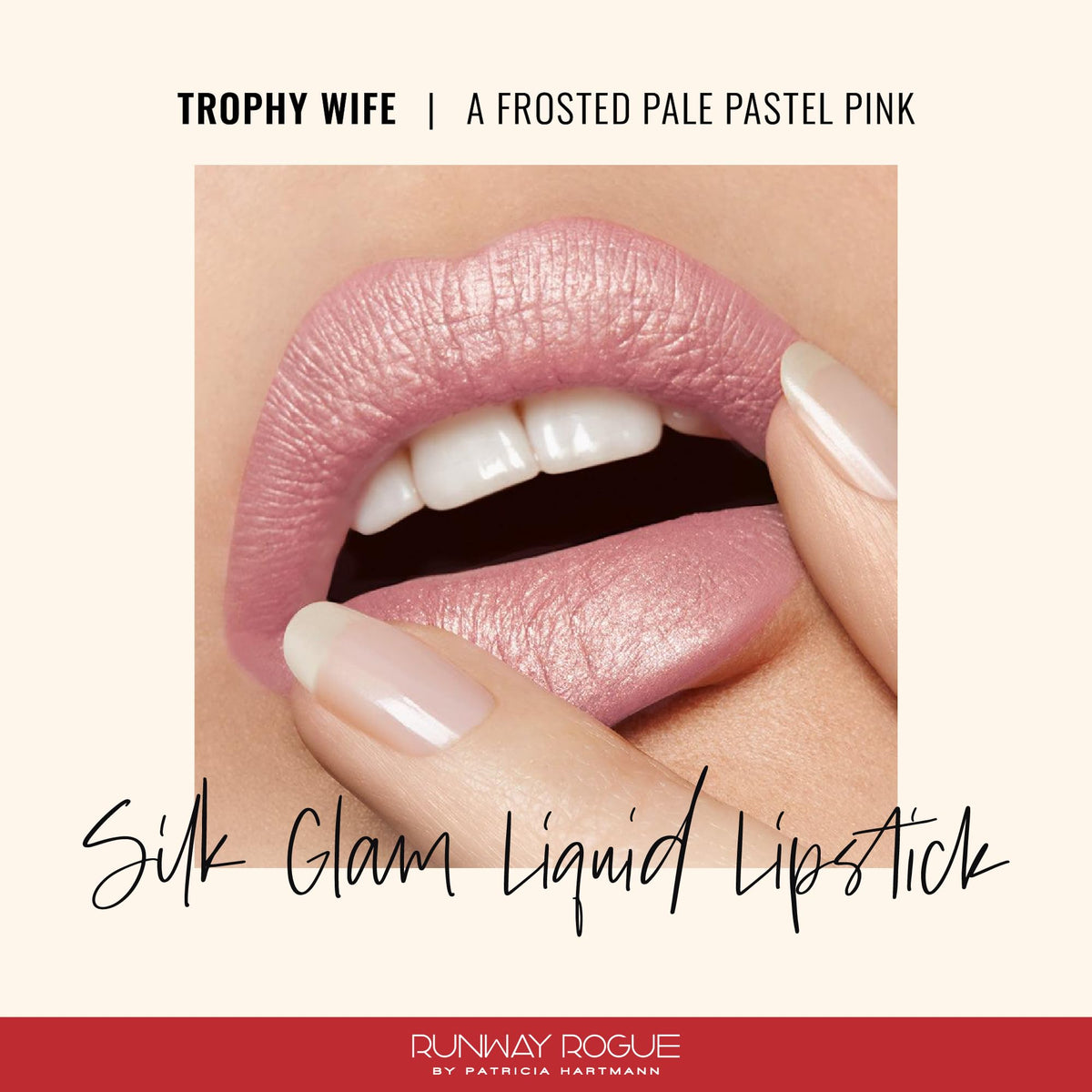 Runway Rogue applicator wand close-up showing precision for neat lip application