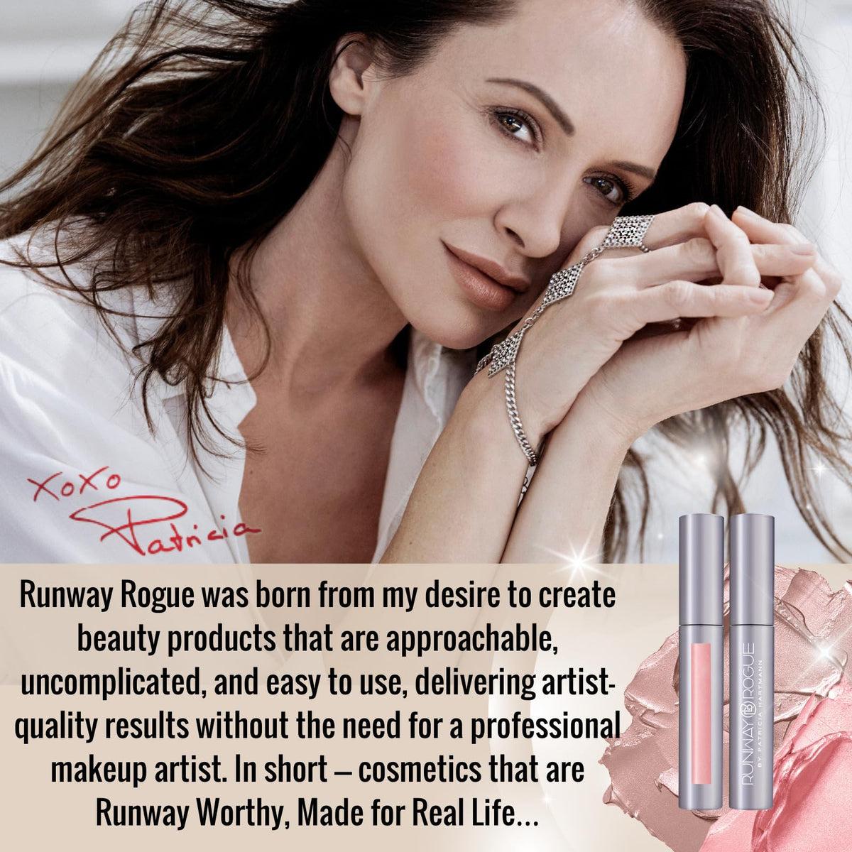 Runway Rogue in a handbag lifestyle shot suggesting on-the-go glamour and convenience