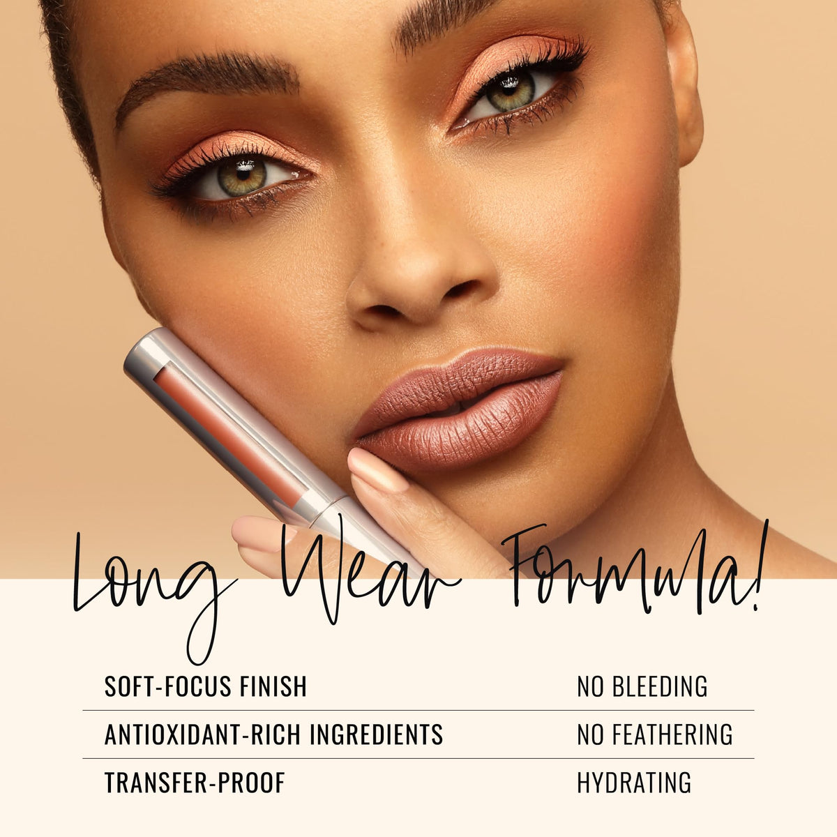 Runway Rogue open tube showing ‘Trophy Wife’ frosted pigment and easy-glide formula