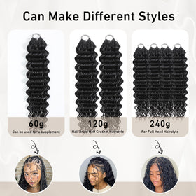Ruola in-use boho high ponytail demonstrating natural volume and ease