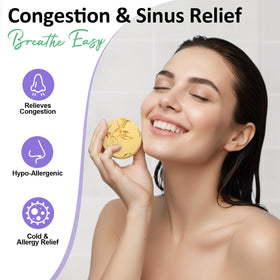 RUSEMLE steamer placed on shower floor releasing steam for at-home spa benefit