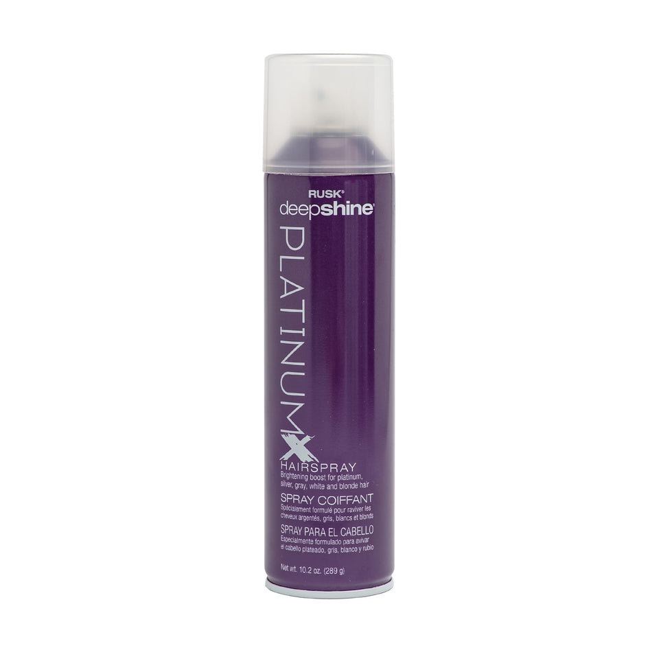 RUSK Deepshine PlatinumX front packaging showing label and size, professional finish