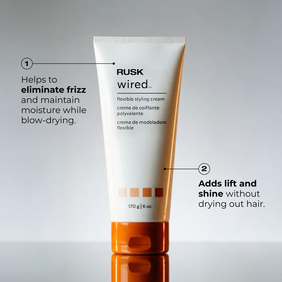 RUSK on wavy hair in lifestyle shot enhancing natural wave and movement benefit