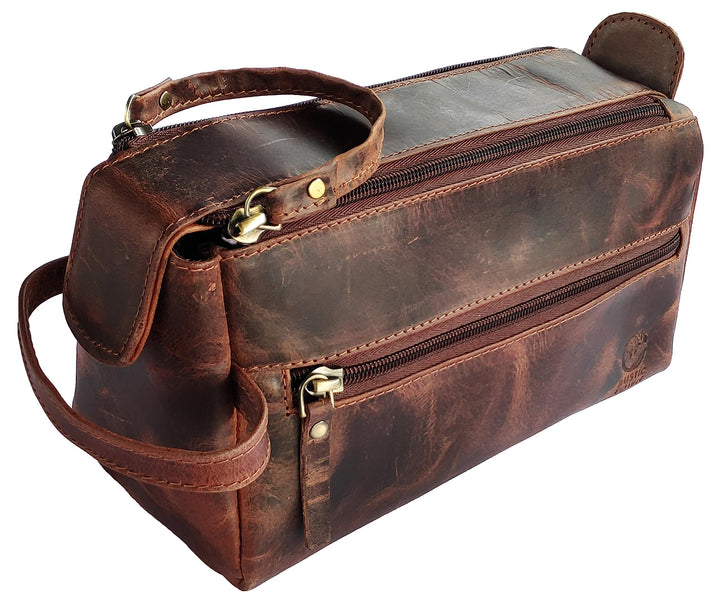 RUSTIC TOWN front view showing classic leather exterior and durable build