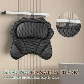 RUVINCE pillow hung on towel rack showing easy storage and fast drying