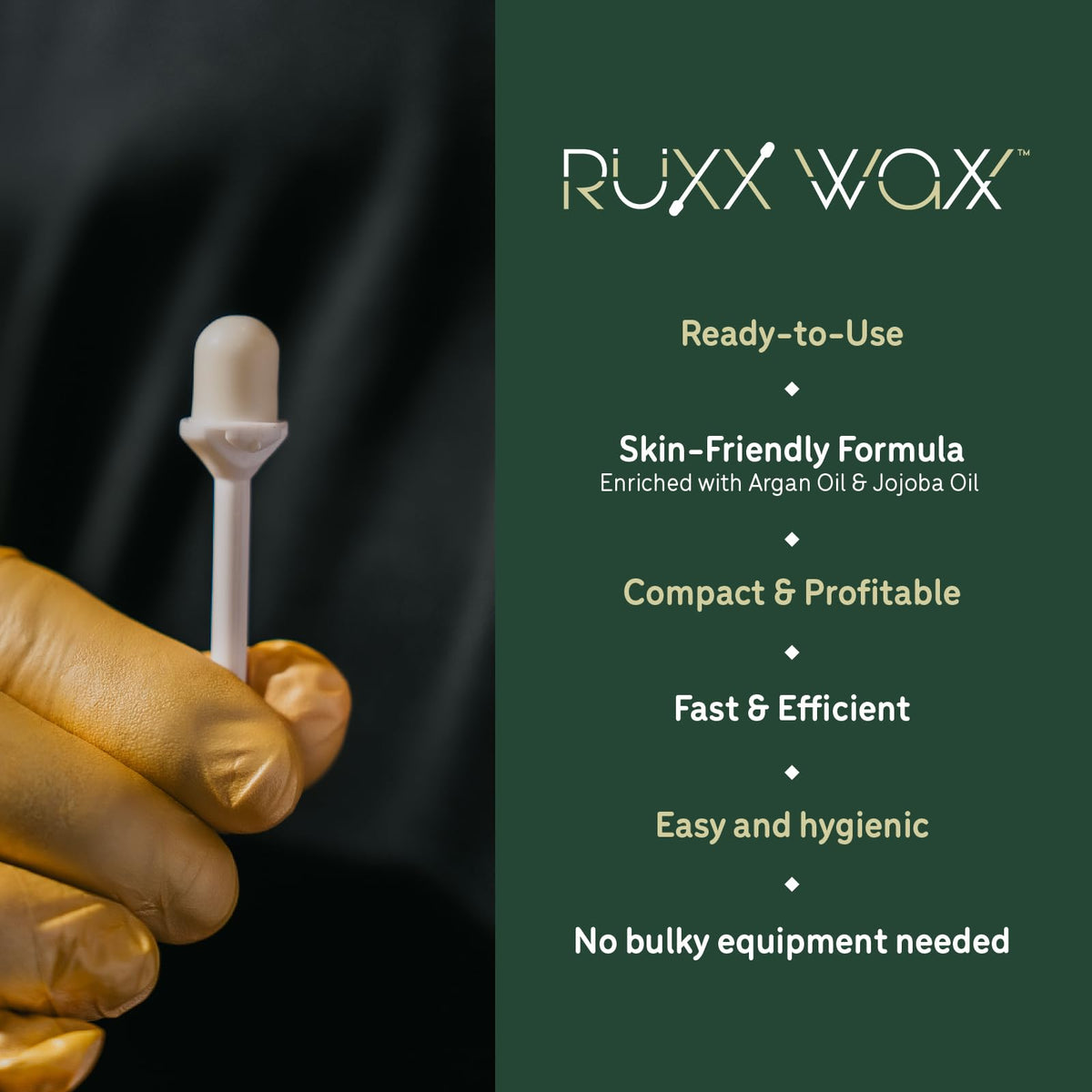 RÜXX WAXX disposed stick hygiene illustrating single-use disposal for cleanliness