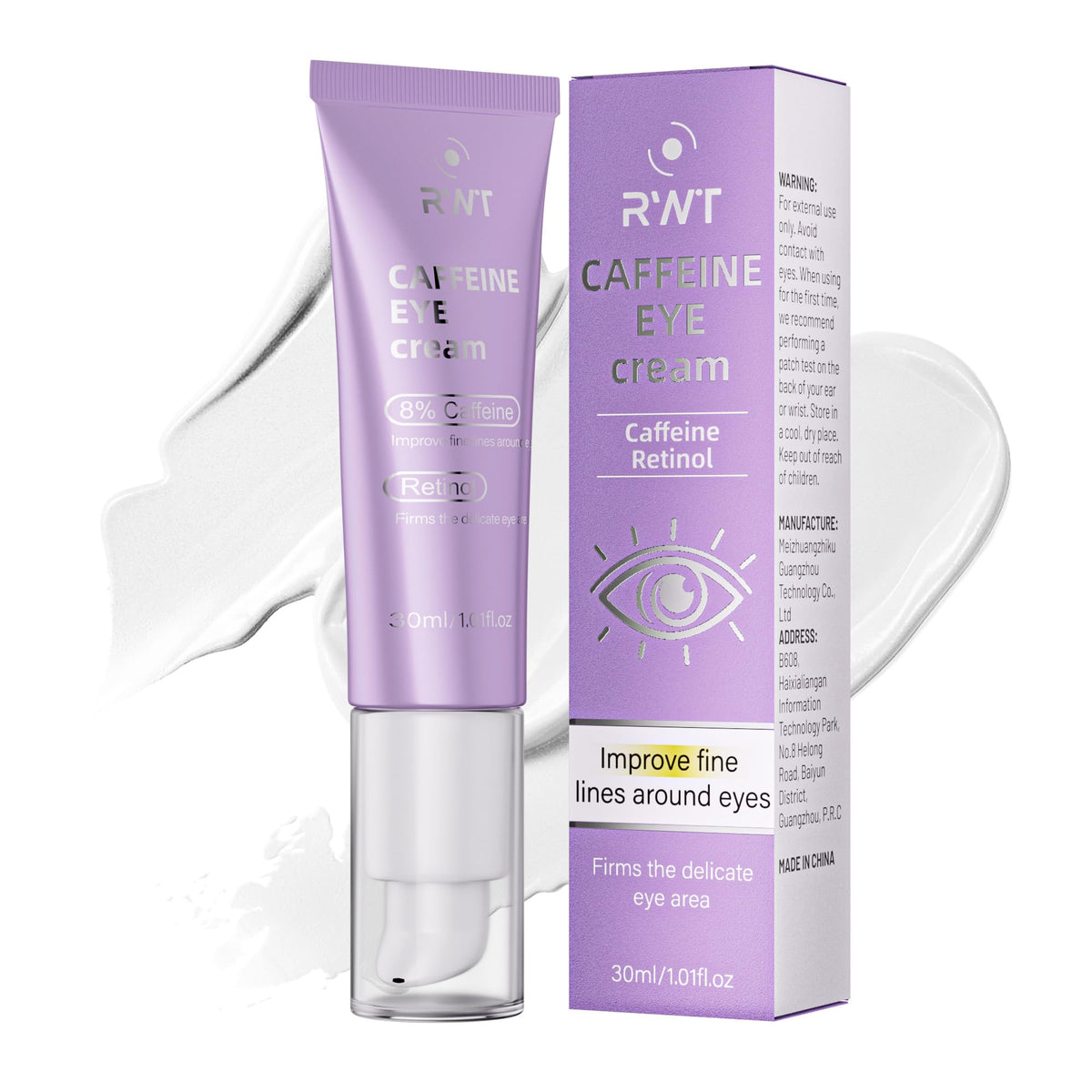 RWT front packaging showing product bottle and clear benefits