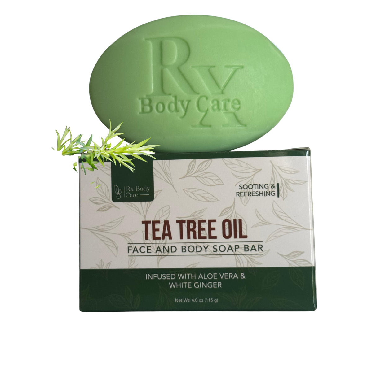 RX Body Care front packaging showing bar and clear labeling for easy selection