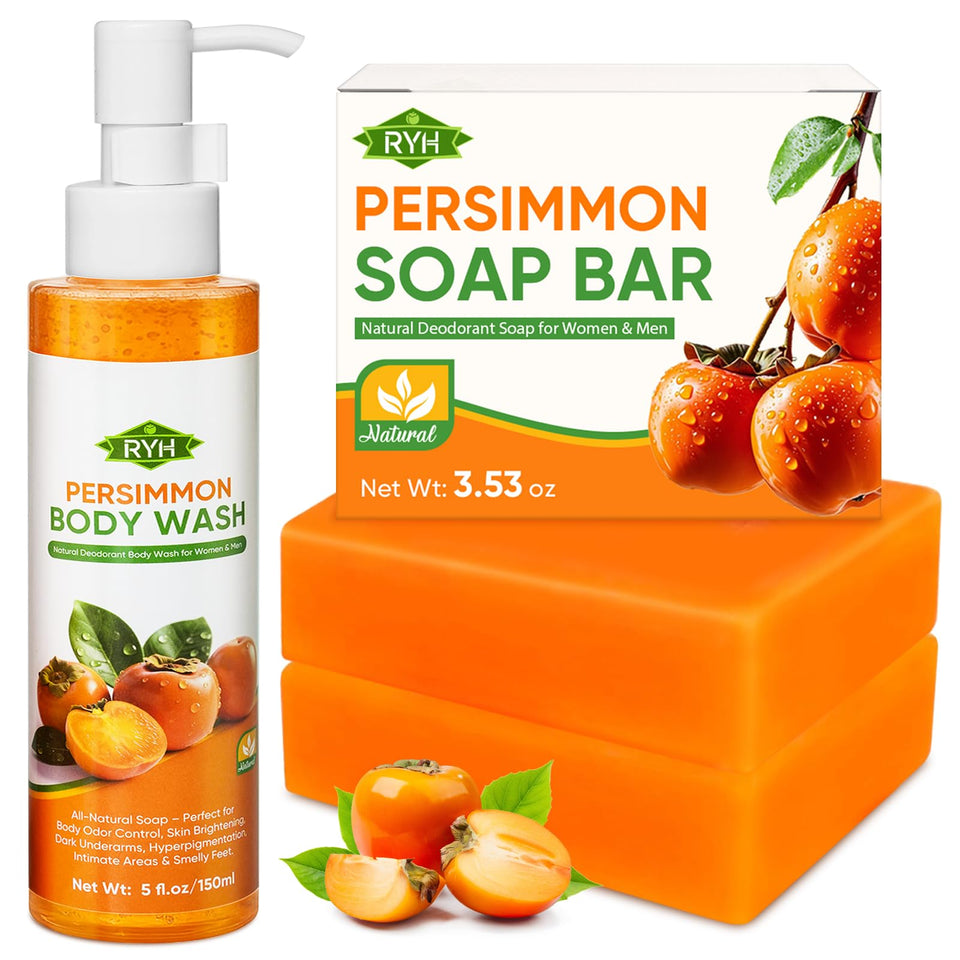 RYH persimmon soap front packaging showing clean branding and benefits