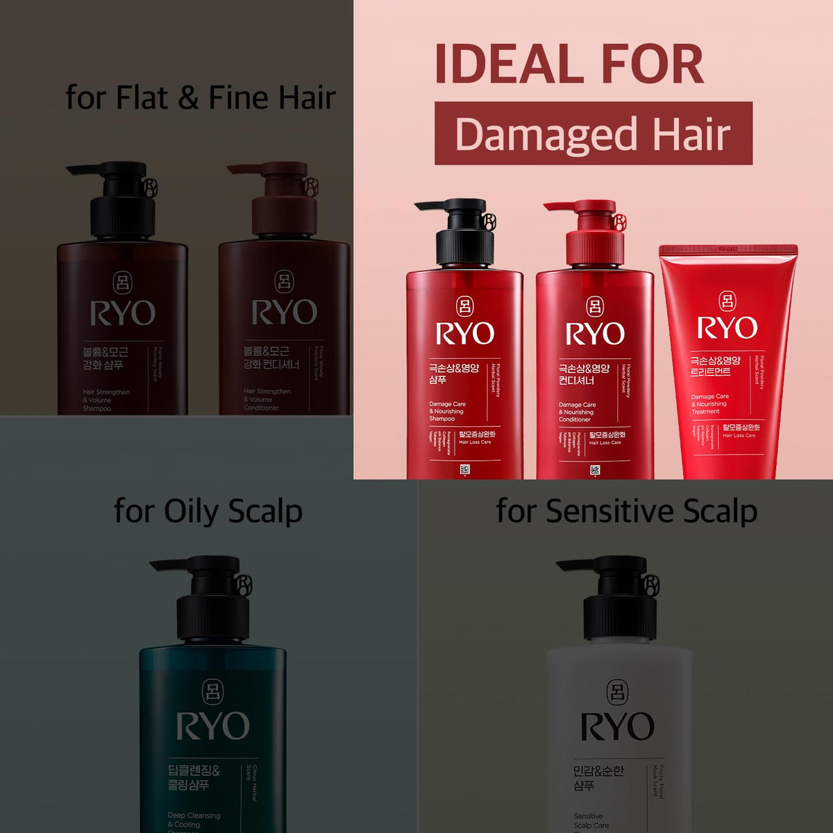 Ryo conditioner applied in hands demonstrating smooth detangling