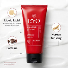 RYO applying treatment to hair strand demonstrating smoothing benefit