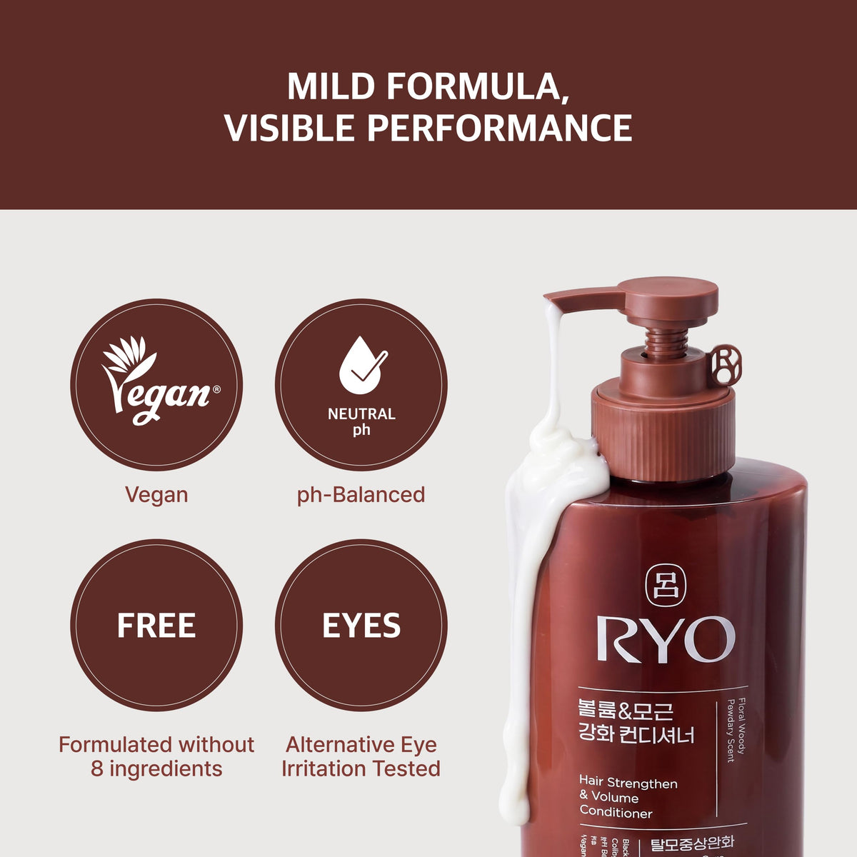 RYO conditioner texture and lather demonstrating rich foaming