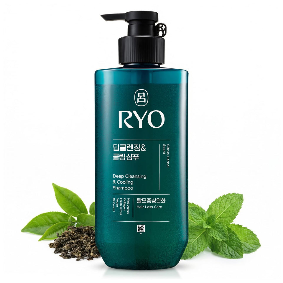 RYO shampoo front packaging showing cooling clarifying benefits