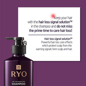 Ryo hair before and after scale comparison showing reduced oil and shine