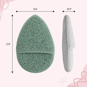 S&T INC. sponge held in hand to show compact size and convenient portability
