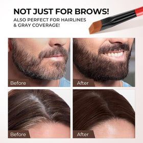 SACE LADY before and after brows comparison showing fuller, longer-lasting definition