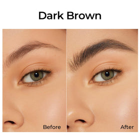 SACE LADY brows before and after showing natural definition and fuller look