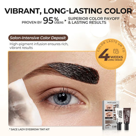 SACE LADY close-up of the brow color cream texture highlighting smooth, blendable formula
