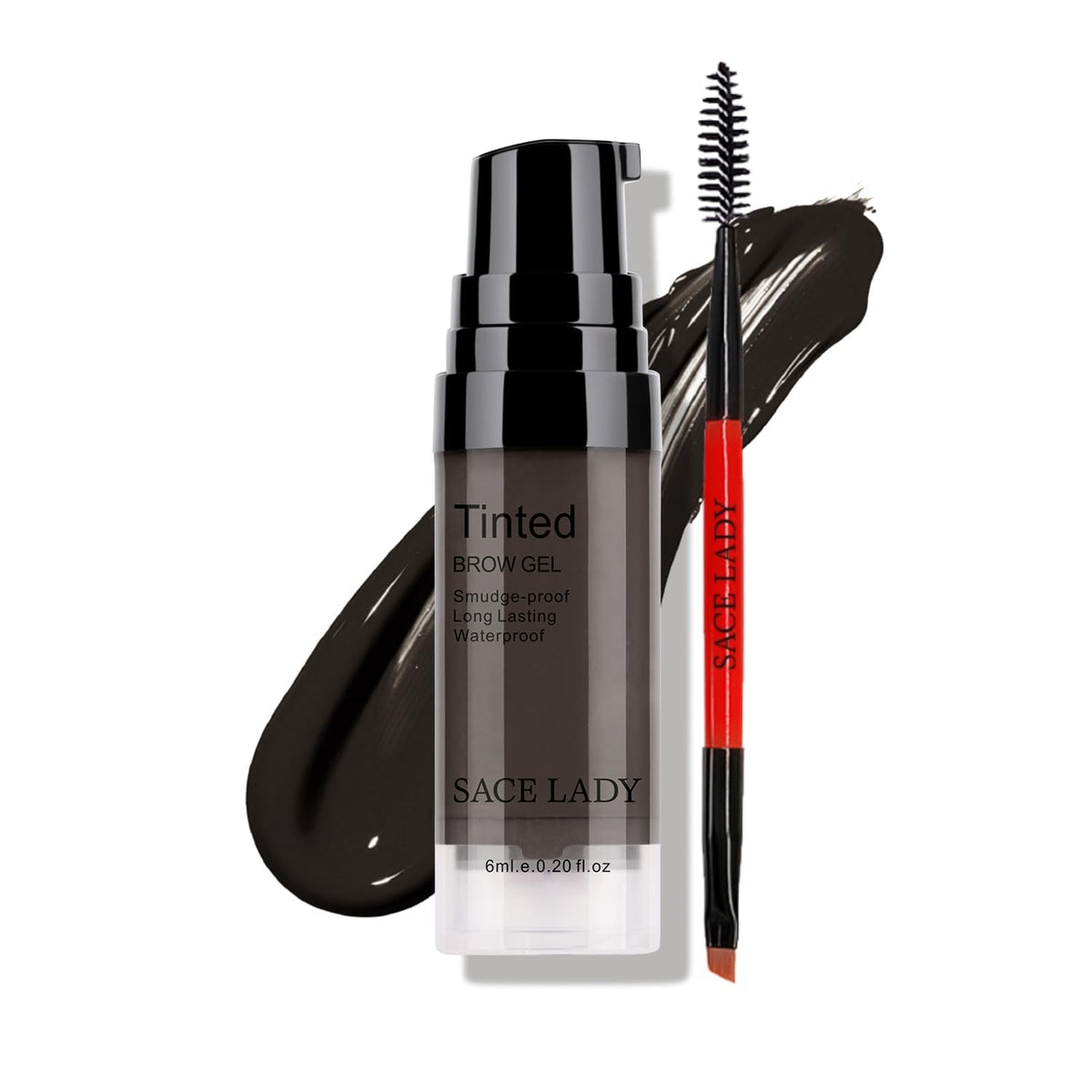 SACE LADY front packaging showing compact brush and pump for precise brows